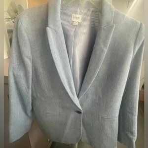 J.Crew Classic Blue and White Striped Top